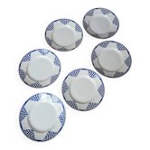 Lot de 6 assiettes plates Pantin de Orchies Moulin des Loups et Hamage
