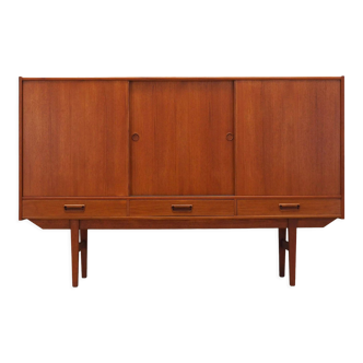 Teak highboard, Danish design, 1960s, production: Denmark