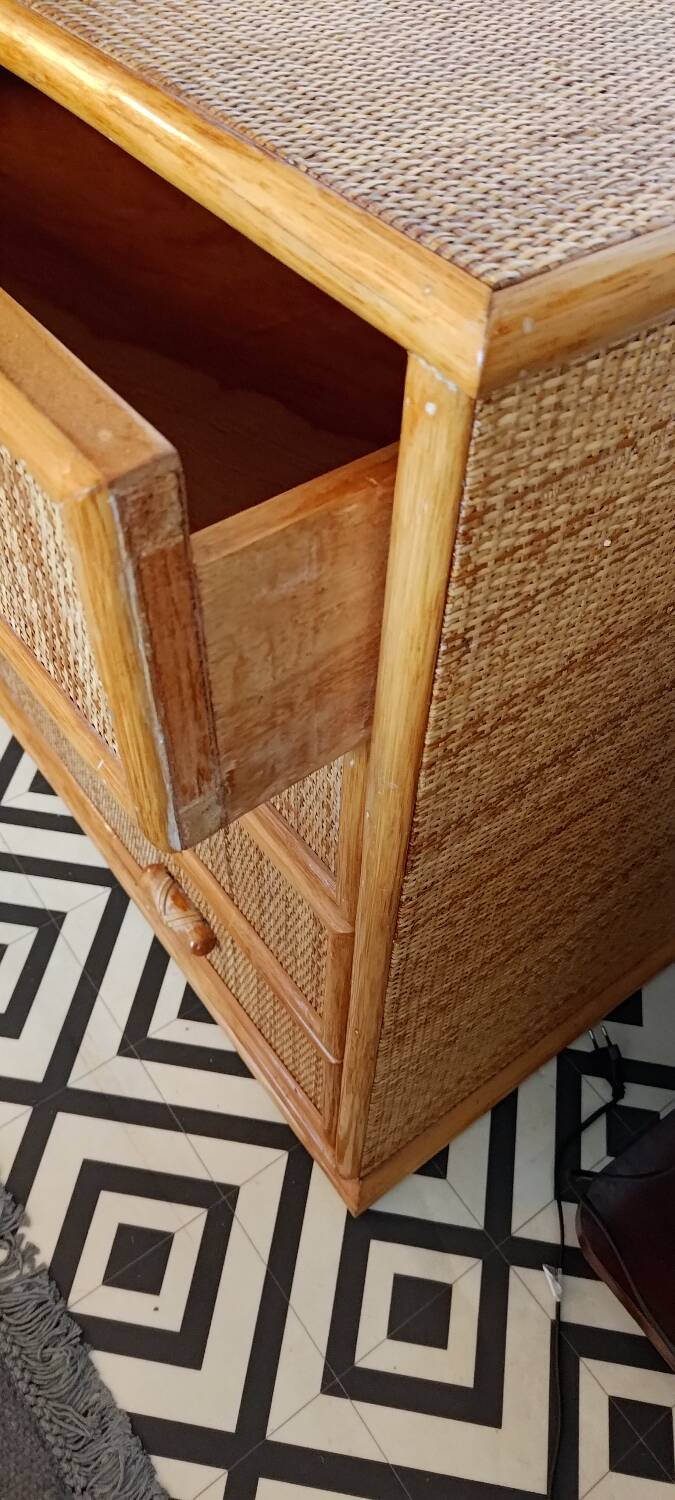 Rattan chest of drawers from the 70s-80s