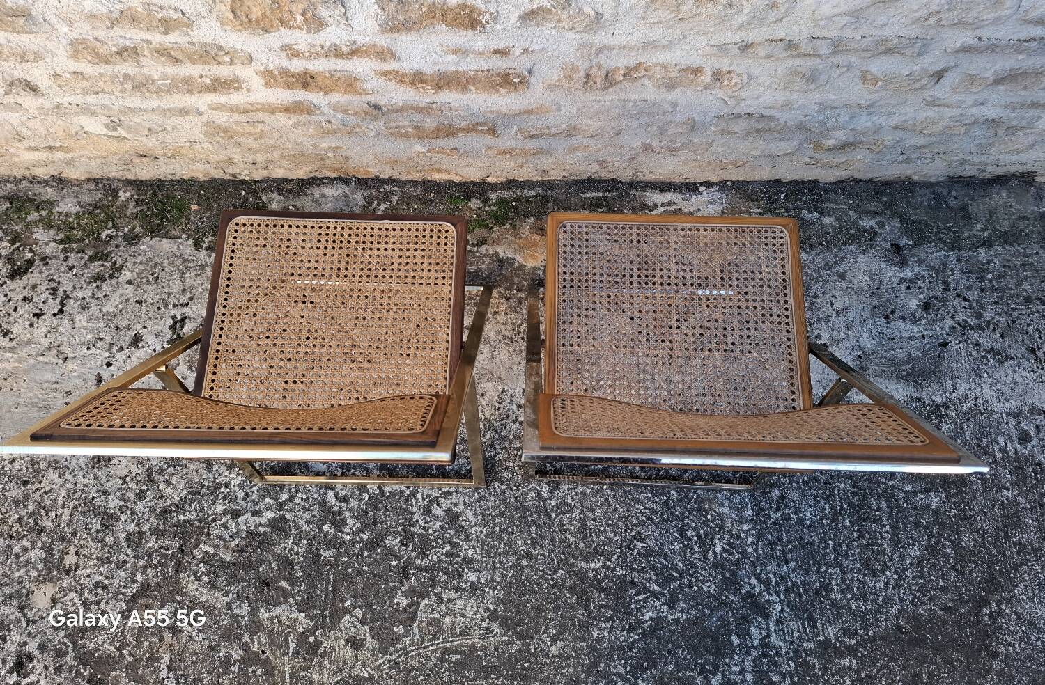 Italian cane folding chairs