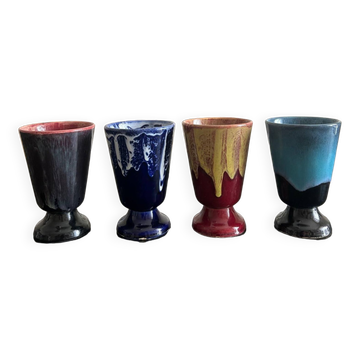 4 tasses en céramique Lava