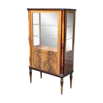 Vitrine art déco scandinave en palissandre