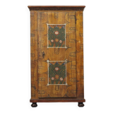 Folk art painted bridal armoire