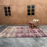 Moroccan carpet boujad purple - 214 x 350 cm