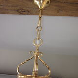 tailled crystal and brass hanging