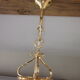 tailled crystal and brass hanging