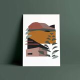 Volcanoes - art print (30 x 40) signed ACKEOGH