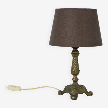 Lampe de table classique en cuivre français lampe vintage acanthus