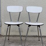 Formica chairs white compass feet