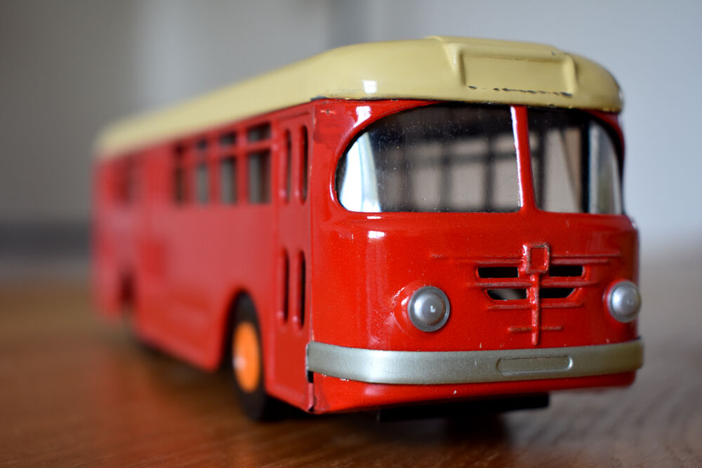 2th century painted sheet metal bus