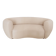Late 20th Century, Wool and Solid Wood Curved Sofa, Italy