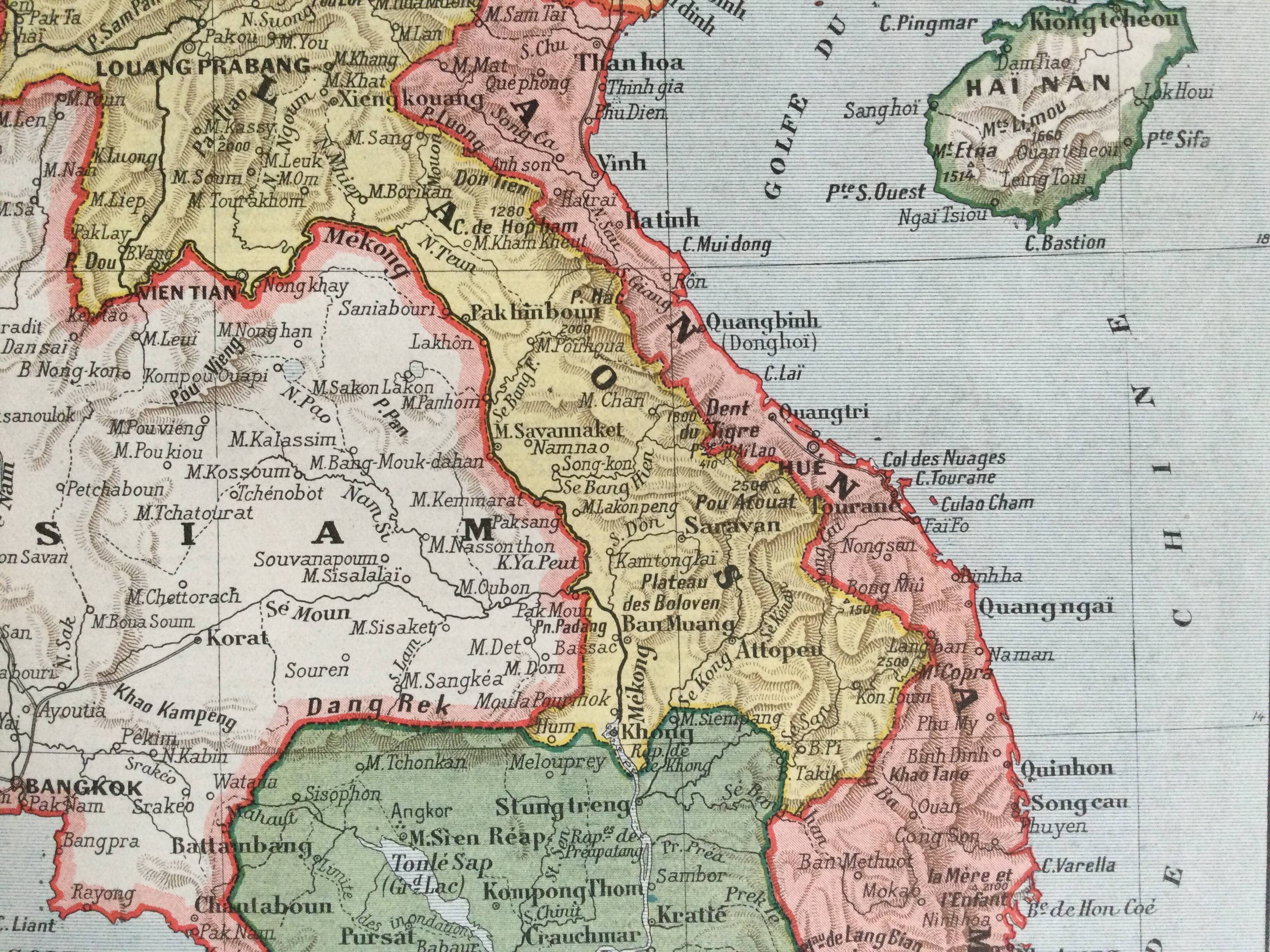 Vintage impression of indo-china history.