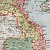 Vintage impression of indo-china history.