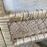 Vintage rattan corner shelf