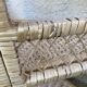 Vintage rattan corner shelf