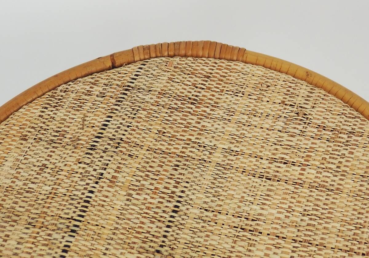 Rattan magazine table