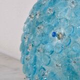 Amazing Murano ceiling light blu rubino flower by Seguso for Venini, Italy