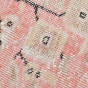 6x9 Turkish Soft Pink Bordered Vintage Rug, 191x282Cm