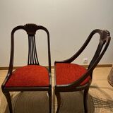 Red Directoire chairs