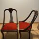 Red Directoire chairs