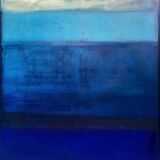 Contemporary blue abstract painting
