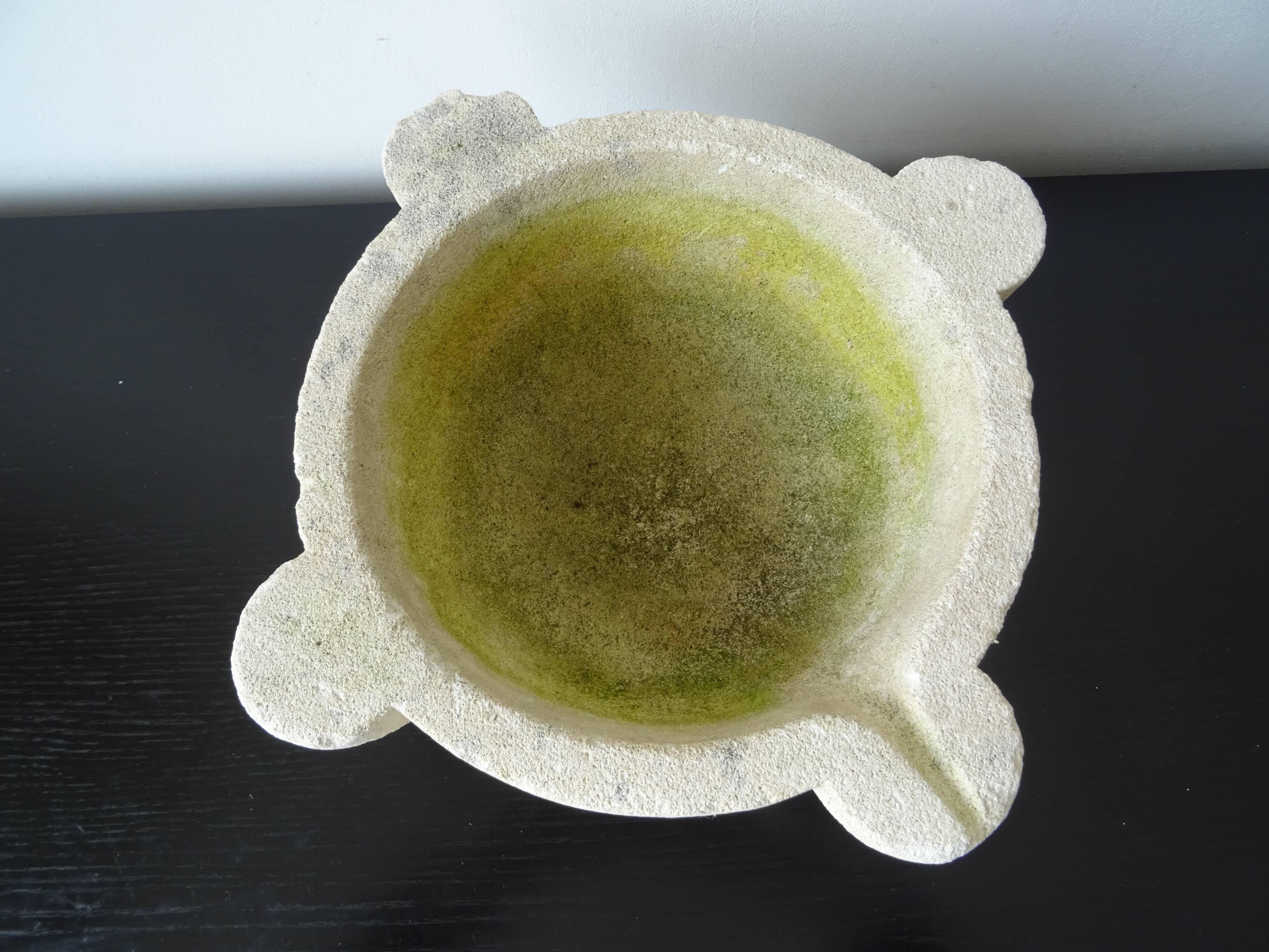 Old Provencal stone mortar