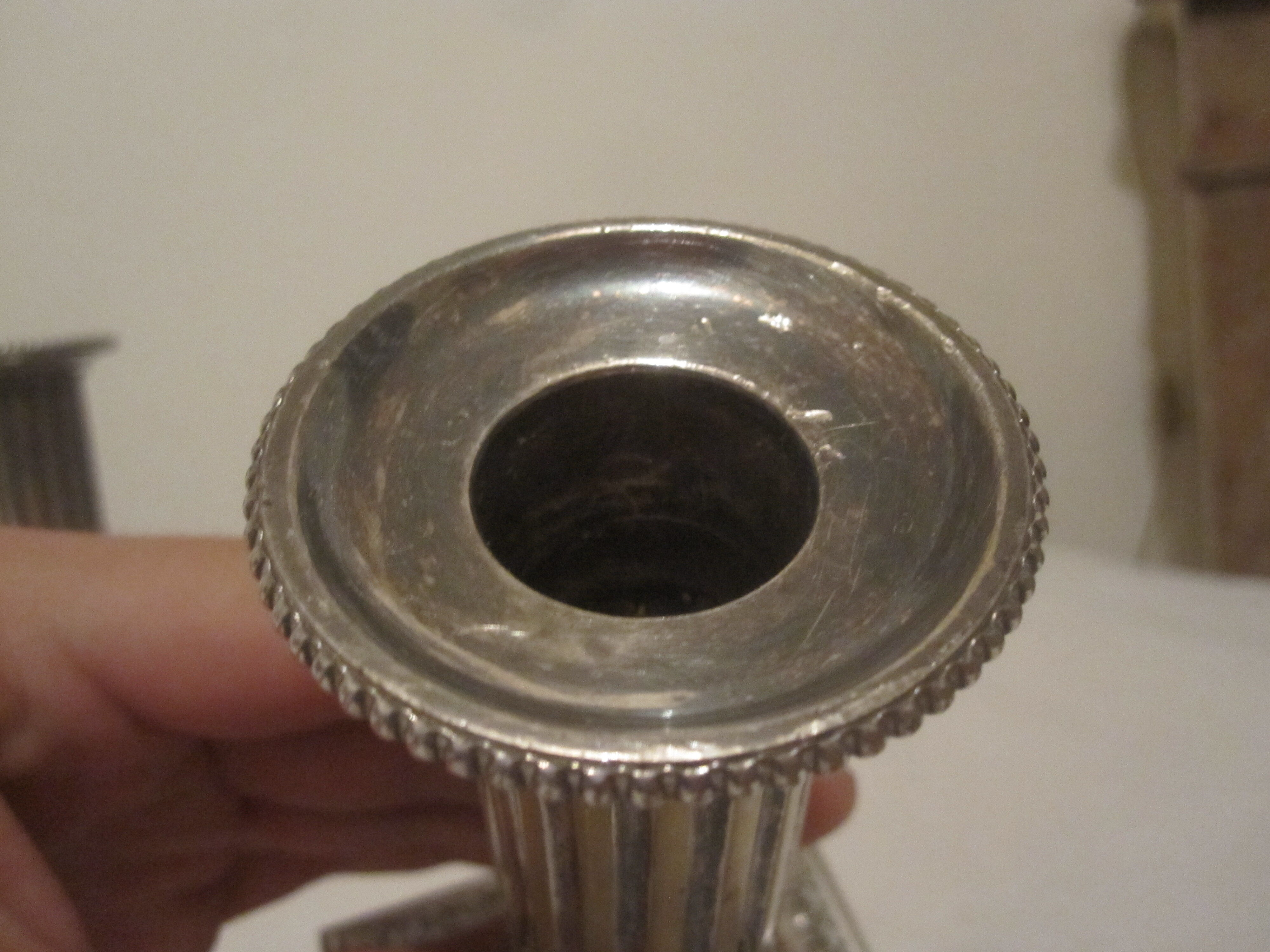 Pair of candlesticks Cailar Bailard silver metal