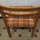 Pair of Vintage Wooden / Orange Fabric Chairs
