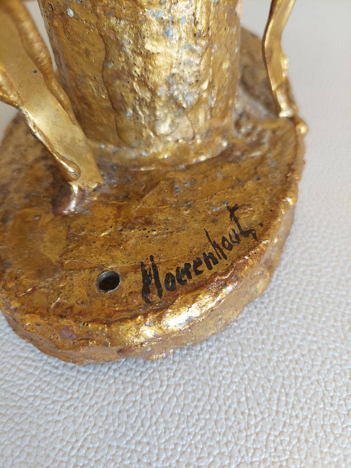 Pair of wall lamps signed moerenhout, belgium 1970s