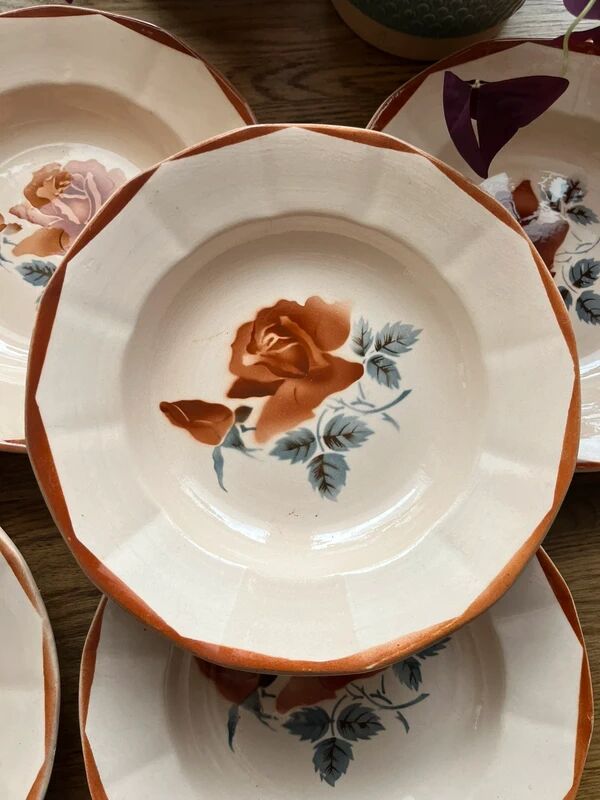 Deep plates earthenware Digoin Sarreguemines