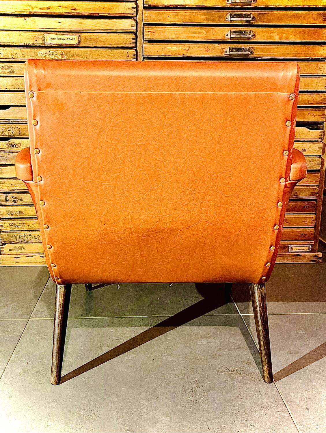 Caramel armchair from the 70s