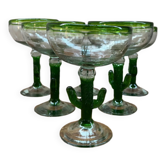 Set of 6 margarita glasses