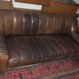 De Sede DS44 3-seater sofa in buffalo leather, Switzerland 1970s