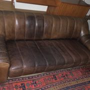 Three-seater sofa De Sede DS44 in buffalo leather, Switzerland, 1970s.
