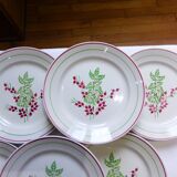 6 vintage flat plates