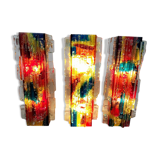 Set of 3 vintage wall lights 'Chartres' Willem Van Oyen Raak