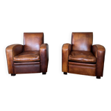 Pair of Ruhlmann Normandie Club armchairs