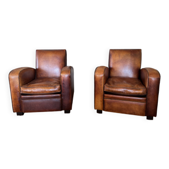 Paire de fauteuils club Ruhlmann Normandie