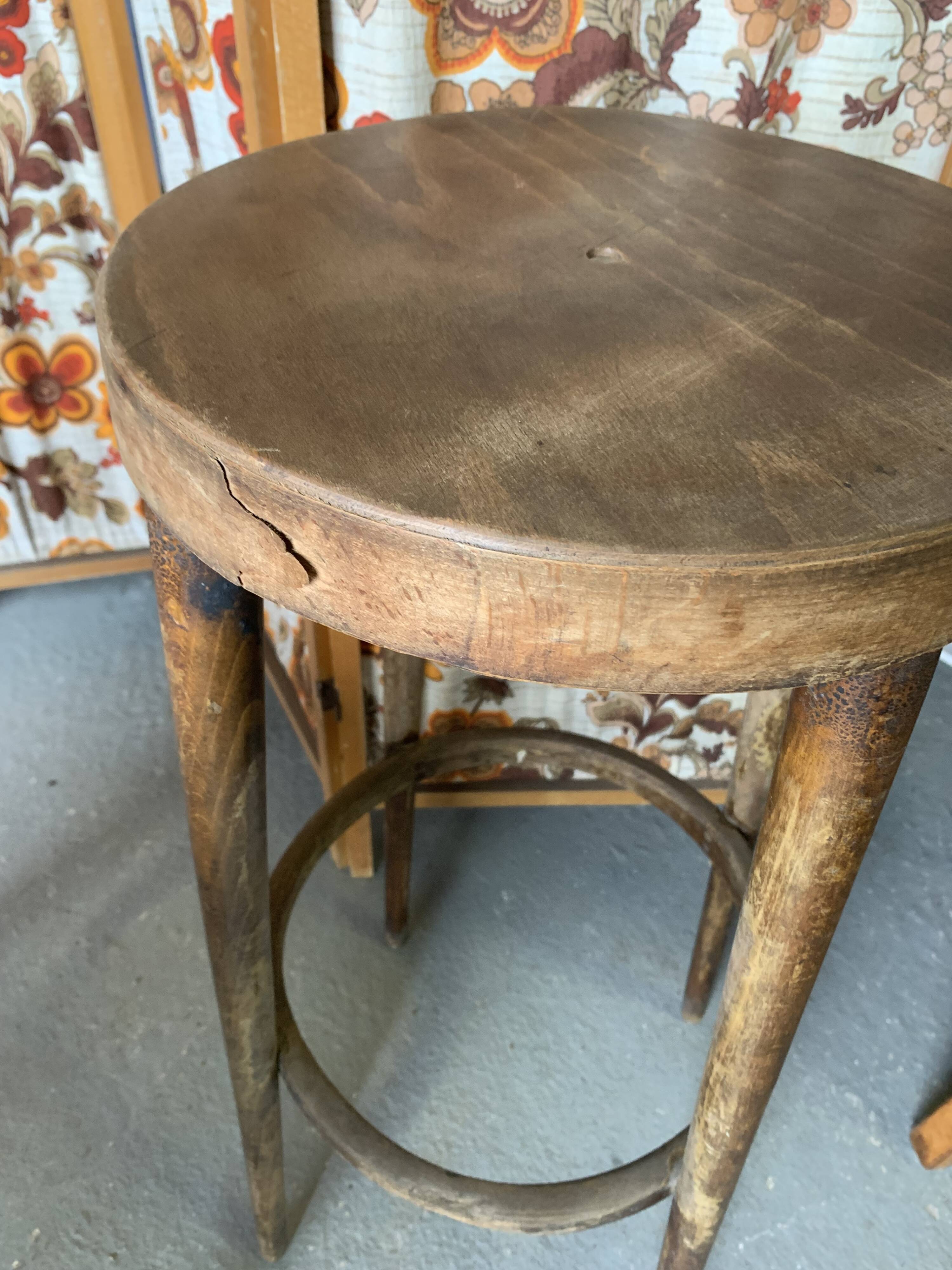 Curved high stool