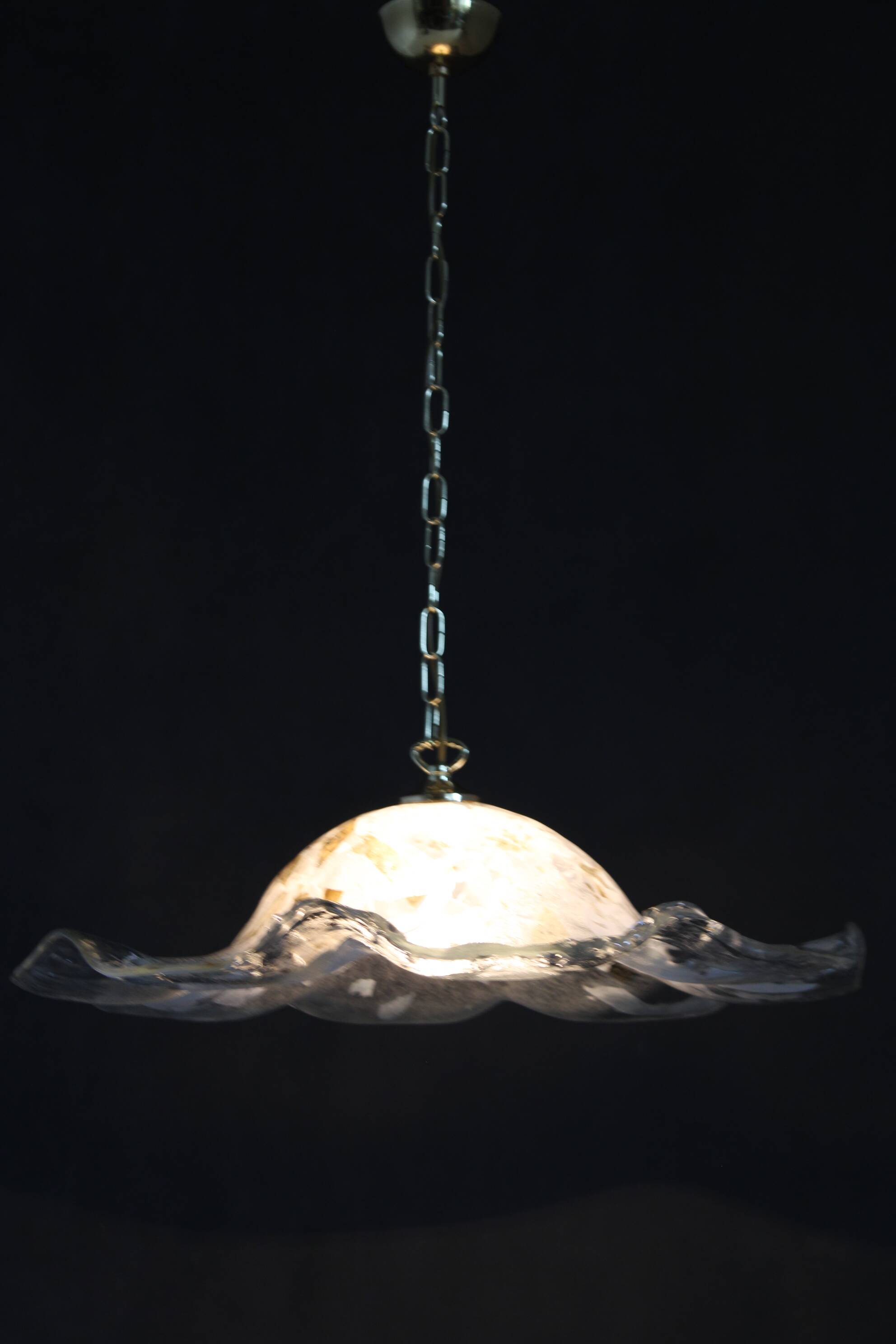 1980s Large Murano Glass Pendant Light, Italy