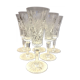 6 cut crystal flutes