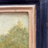 HST painting "The conversation in the garden" 19th century