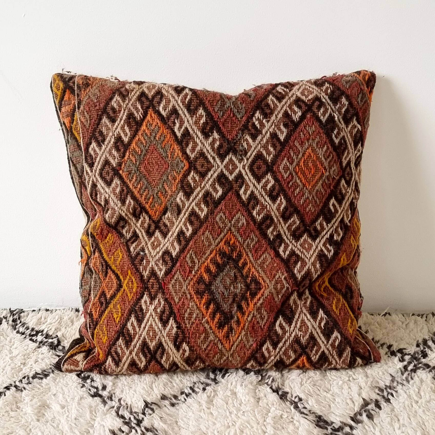 Coussin kilim vintage carré