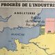 Old Rossignol school map "progress in transport/industry"
