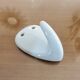 Art deco coat hook in pale blue porcelain 1930s 40s