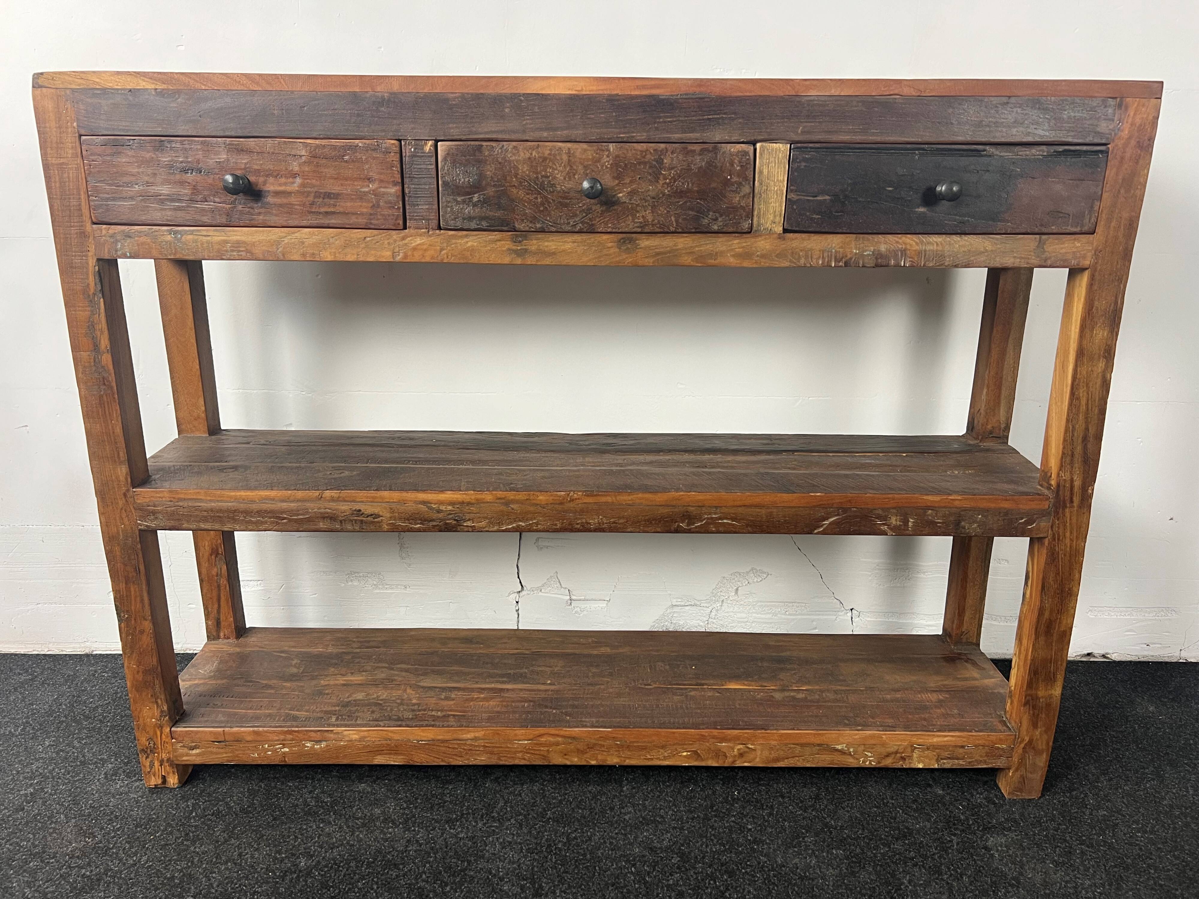 Antique wooden console