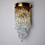 Venini Waterfall wall lamp, murano glass, Italy, 1960