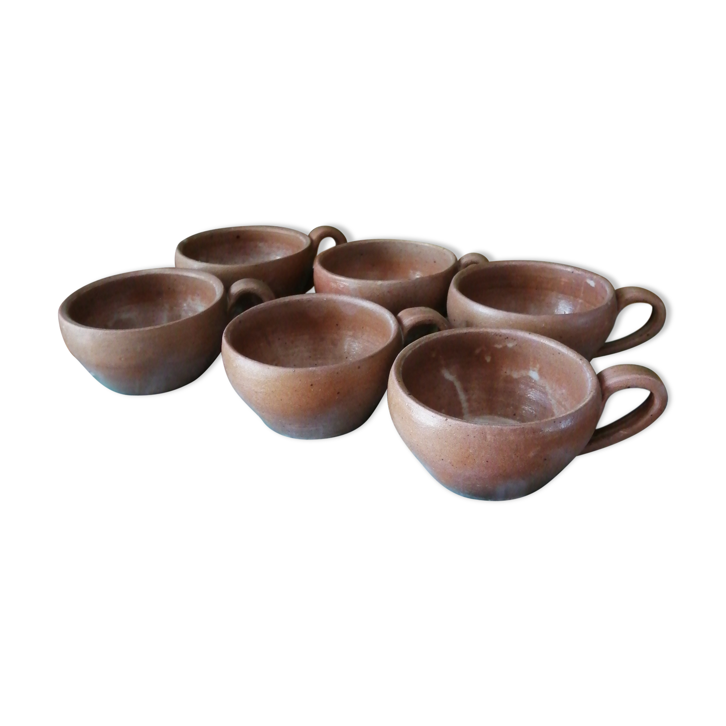 Set of 6 sandstone coffee cups