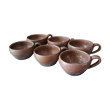 Ensemble de 6 tasses à café en grès