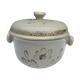 Soup or vinegar sarreguemines morzine 1970 gray floral decoration brown